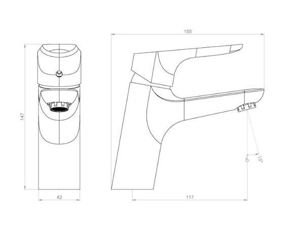 Змішувач для раковини DAMIXA Jupiter (770210001) | Зображення 1