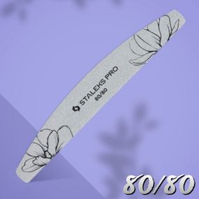 Пилка для ногтей 80/80 полумесяц Staleks Pro