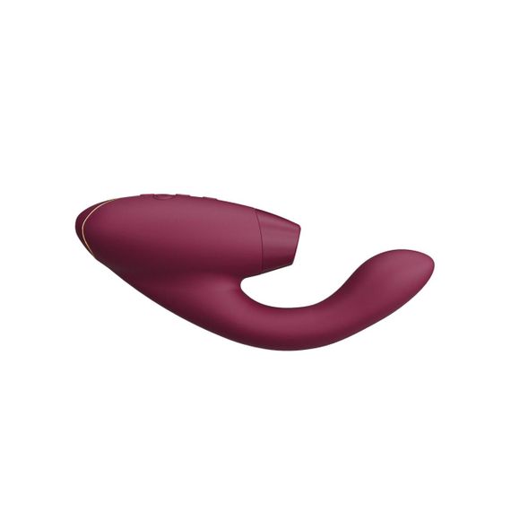 Вакуумний вібратор Womanizer Duo 2 Bordeaux для клітора та точки G, водонепроникний, Smart Silence | Зображення 1