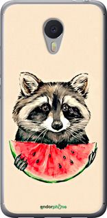 Чохол на Meizu M3 Note Єнотик з кавуном "4605t-256-2448"