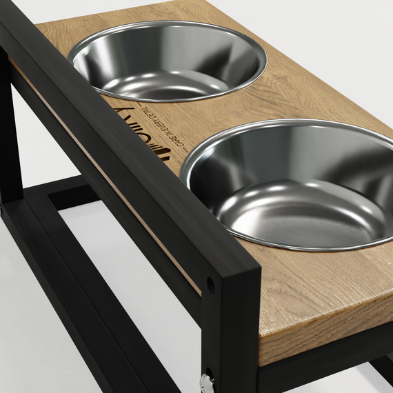 Миски на регульованій підставці для маленьких собак Hollky Flex S (2 × 0.450 л) FS-422523-BLNT | Зображення 2