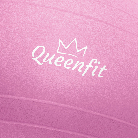 Фітбол Queenfit 65см рожевий + насос | Зображення 2