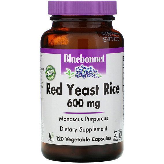 Червоний рис Bluebonnet Nutrition Red Yeast Rice 600 mg 120 Veg Caps