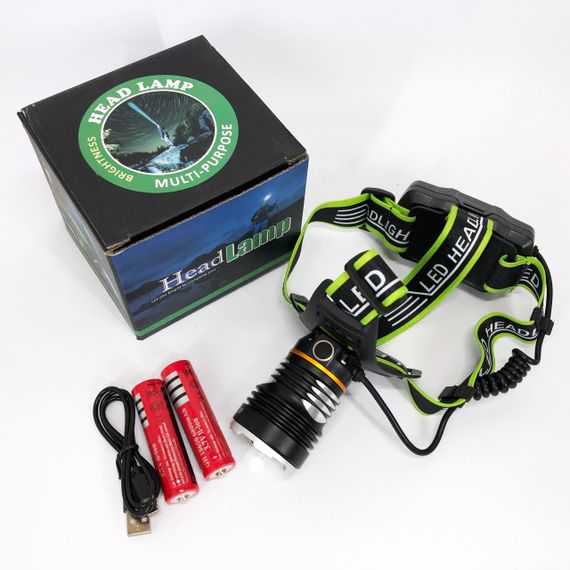 Ліхтарик на голову для альпінізму PLD-A12-TG 2x18650, Тактичний налобний ліхтар на акумуляторі US-69 | Зображення 1