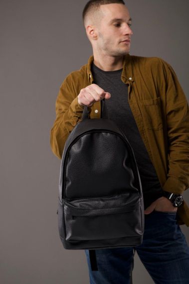 Стильний шкіряний міський, шкільний, спортивний, повсякденний рюкзак, портфель через плече (2 види)