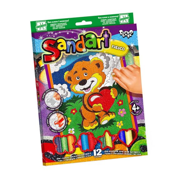 Набор для творчества "SandArt" SA-02-01…10 фреска из песка  Медведь