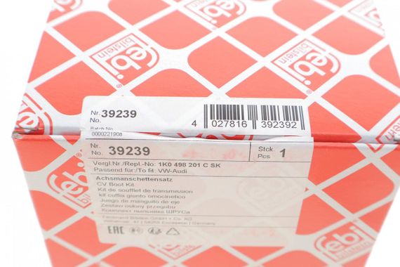 Пыльник шруса внутренний VW Golf Jetta Passat Touran 03- 23x64.5x86  к-кт  39239 | Зображення 2