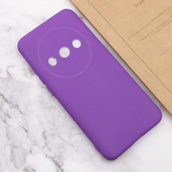 Чохол TPU GETMAN Liquid Silk Full Camera для Xiaomi Redmi A3 Фіолетовий / Purple | Зображення 2