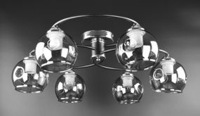 Люстра стельова на 6 лампочок 26176 Чорний 20х70х70 см.