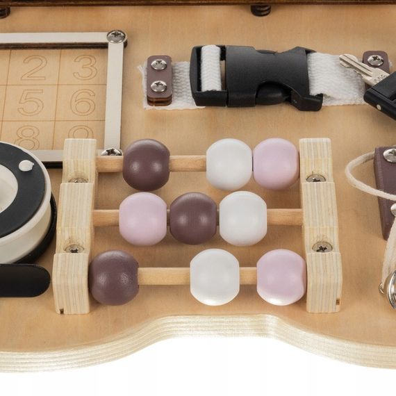 Доска развивающая для детей Kruzzel 22584 бизиборд монтессори 14в1 | Зображення 9