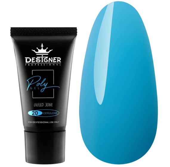 Полігель Designer №20 Cerulean (в тюбике) 30мл