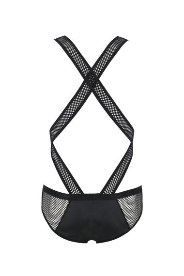Чоловіче еротичне сітчасте боді Passion 045 VICTOR XXL/XXXL Black, екошкіра, сітка Sex Aura | Зображення 3