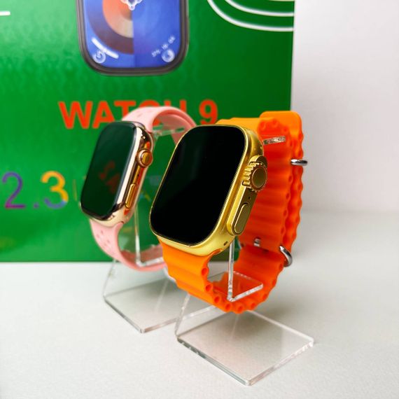 Комплект i50 - Watch Ultra 2 / Smart Watch 9 / 7 ремінців / 2 захисних чохла (Помаранчевий) | Зображення 9