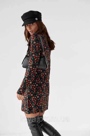 Коротке плаття з квітковим принтом колір зелений розмір M FL_000581 | Зображення 1