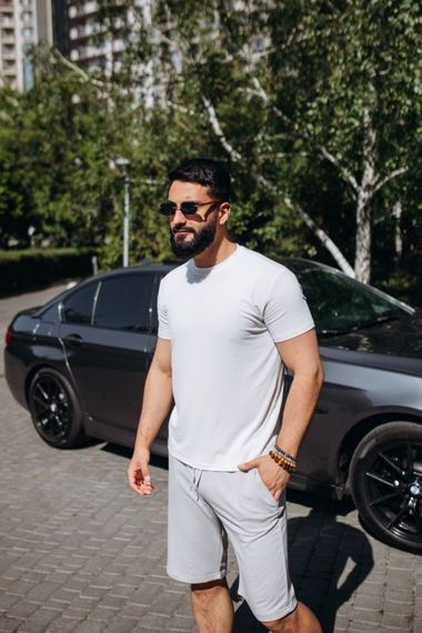 Шорти чоловічі подовжені сірі