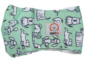 Misoko&Co Багаторазовий підгузок для псів, S (цуценята), mint