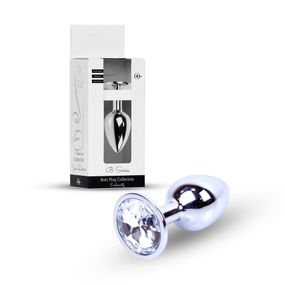 Анальна пробка - Jewellery Silver Plug Clear