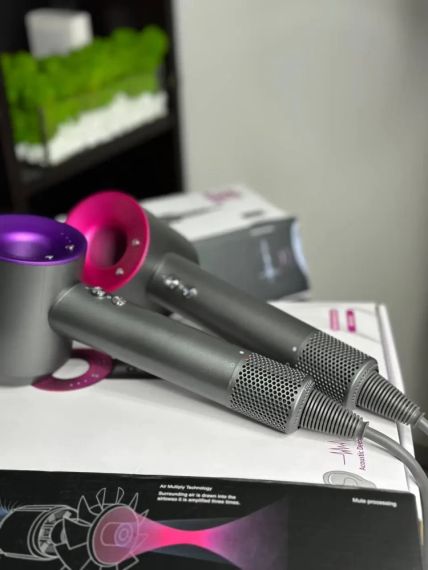 Фен Super Hair Dryer рожевий з іонізацією та турборежимом 5 насадок (Y-2) | Зображення 2