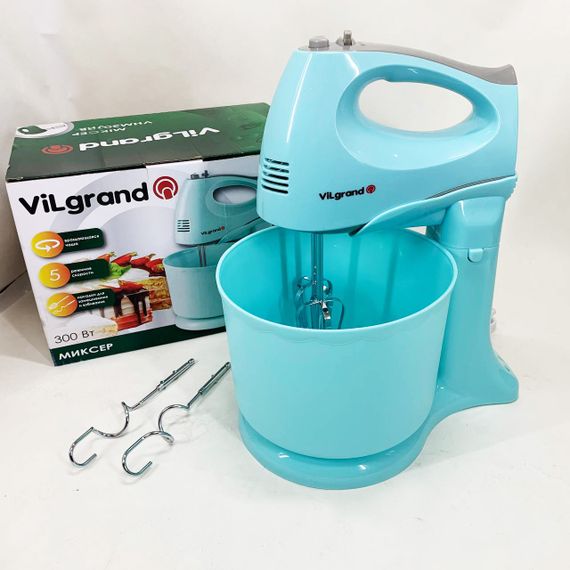 Миксер для удобного приготовления пищи ViLgrand VHM3017B 300 Вт, Двухвенчиковый миксер для кухни XA-89 | Зображення 9