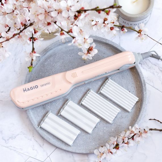 Щипці для волосся MAGIO MG-175P 40 Вт з насадками для гофре, Супер професійний прасок, Щипці для волосся | Зображення 4