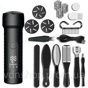 Пемза електрична для ніг пемза з круглими насадками для ніг на USB роликова пилка Schwarz&Mayer 17 елементів в наборі