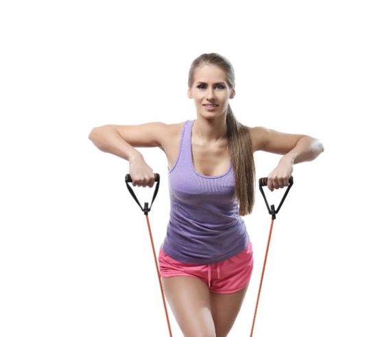 Трубчастий еспандер для фітнесу з ручками U-POWEX Latex resistance tube 30LB Red 13.5 кг (UP_1001_30LB_Red) | Зображення 3