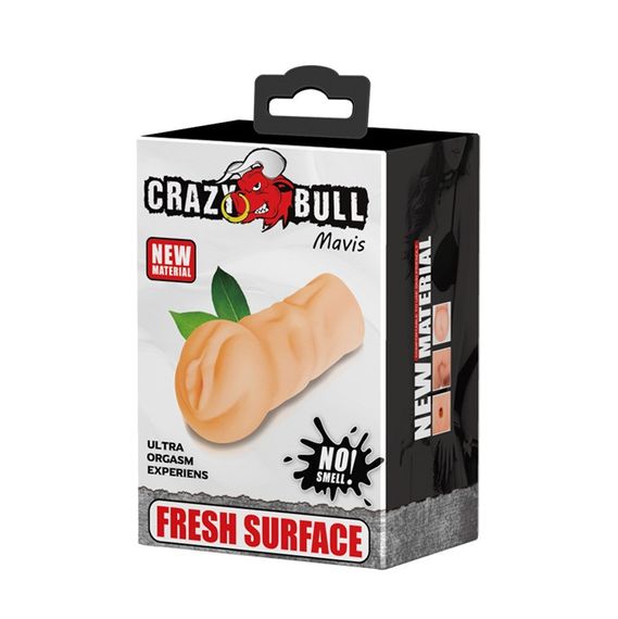 Мастурбатор реалистичный в виде вагины Crazy Bull Mavis Masturbator, бежевый Sex Aura | Зображення 5