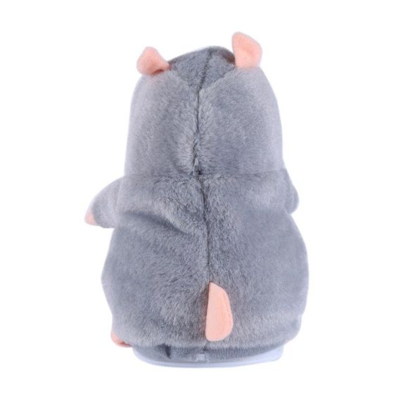 Интерактивная игрушка хомяк-повторюшка, на батарейках, EL-2042, Серая / Детская мягкая игрушка / Игрушка | Зображення 9