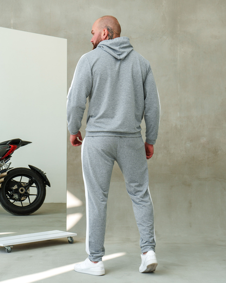 Костюм Лампас весна сіро-білий L XL | Зображення 7