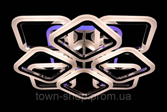 Люстра потолочная LED с пультом A2400/4+4S-RGB-ch Хром 11х50х50 см. | Зображення 9