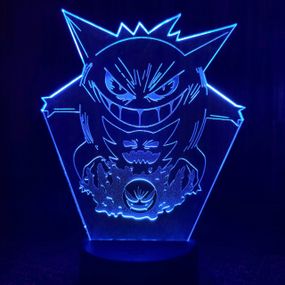 Акриловый светильник-ночник Покемон Генгар синий tty-n001241