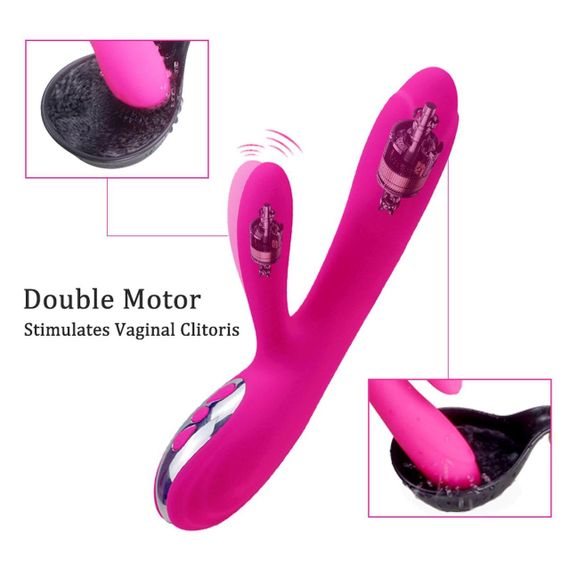 Вібратор - Joker Heating Double Vibrating Massage Stick Pink Sex Aura | Зображення 4