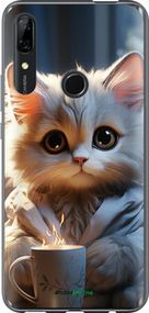 Чохол на Huawei P Smart Z Білий кіт "5646u-1704-2448"