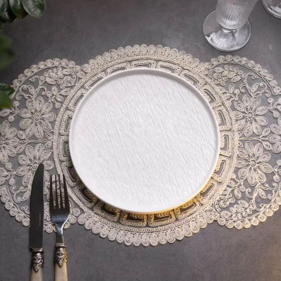 Тарілка порцелянова 20 см плоска біла HP-7-733 | Зображення 1