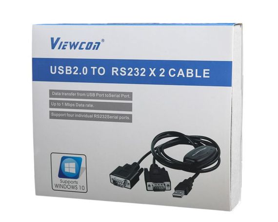 Кабель-перехідник Viewcon VE591 USB 2.0 на 2 COM, 1 м | Зображення 3