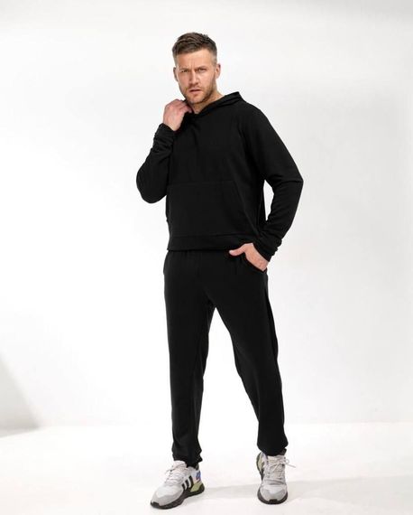 Мужской спортивный костюм SOLINNA Mod 105, комплект худые + брюки,  46–60 Черный, 58–60 | Зображення 2