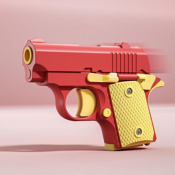Дитячий іграшковий пістолет-антистрес Red / Yellow | Зображення 1