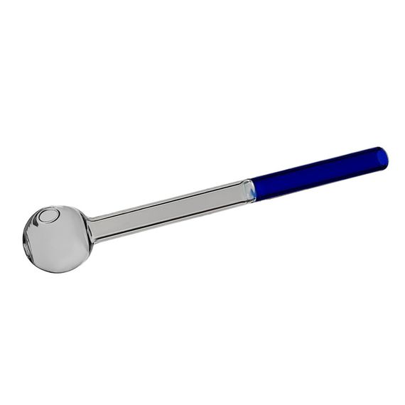 Кальян Стеклянная Трубка Вапорайзер 16 см. Oil Pipe Two-color Blue | Зображення 3