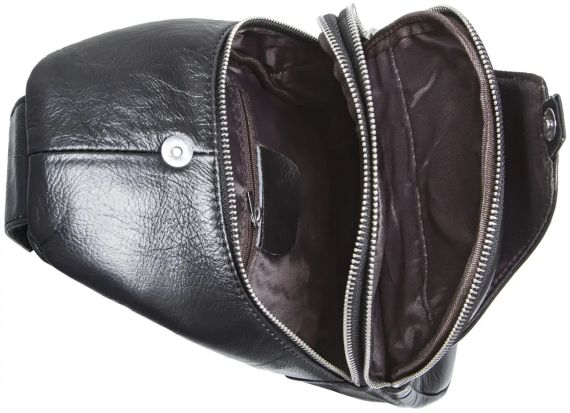 Шкіряна чоловіча нагрудна сумка слінг Tiding Bag 79906 | Зображення 3