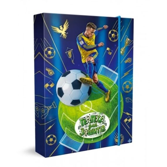 Папка для зошитів на гумці Футбол Рюкзачок ПЗ-1 Різнокольоровий shop (2000999629594)