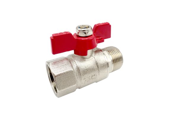 Кран кульовий Nickel PRO PN40 3/4"ЗВ червоний метелик ASCO 1/20 | Зображення 3