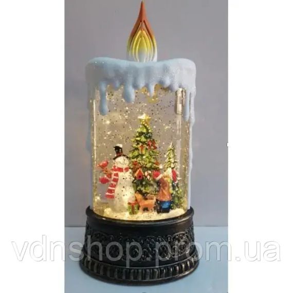 Ночник новогодний Свеча XMAS WDL-23016B 10087, снеговик | Зображення 1