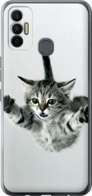 Чехол на Tecno Spark 7 KF6n Летящий котёнок "2322u-2421-17620"