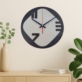 Настінний дерев'яний годинник з фанери Оригінальний годинник  Декор для дому, офісу, подарунок