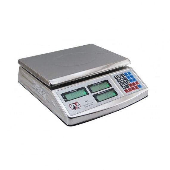Весы торговые электронные со счетчиком цены на 50 кг. PM 5051 Promotec с аккумулятором 6 вт | Зображення 1