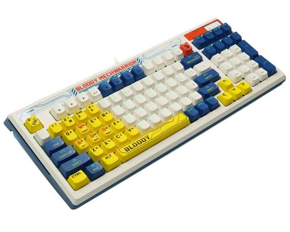 Механічна ігрова клавіатура Bloody B950 (Warrior Blue), біла, RGB підсвічування клавіш, USB | Зображення 2
