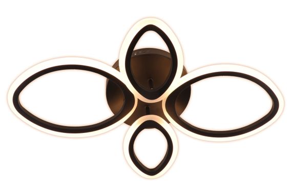 Люстра світлодіодна стельова LED світильник для квартири на стелю лед з пультом 25612 Чорний 11х40х62 см. | Зображення 1