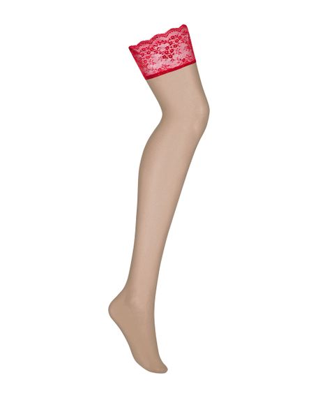Панчохи під пояс Obsessive Lovica Тілесні L/XL | Зображення 2