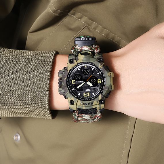 Чоловічий годинник Skmei 1155BNCMGN Camo Green | Зображення 4