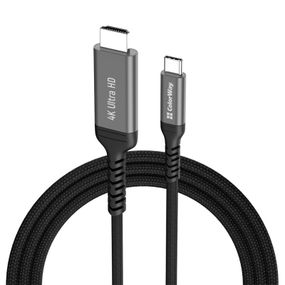 Кабель мультимедийный USB-C to HDMI M 2.0m 4K60Hz black ColorWay (CW-CBCHD077-BK)